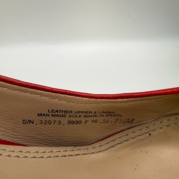 Tory Burch Scarlet Red Wedges with Gold Accent - Picture 8 of 13